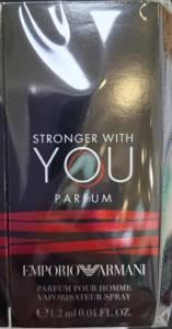 דוגמית אמפוריו ארמני סטרונגר ויט' יו לגבר פרפיום 1.2מל Sample Emporio Armani Sronger With You Parfum 1.2ml - pharm2u