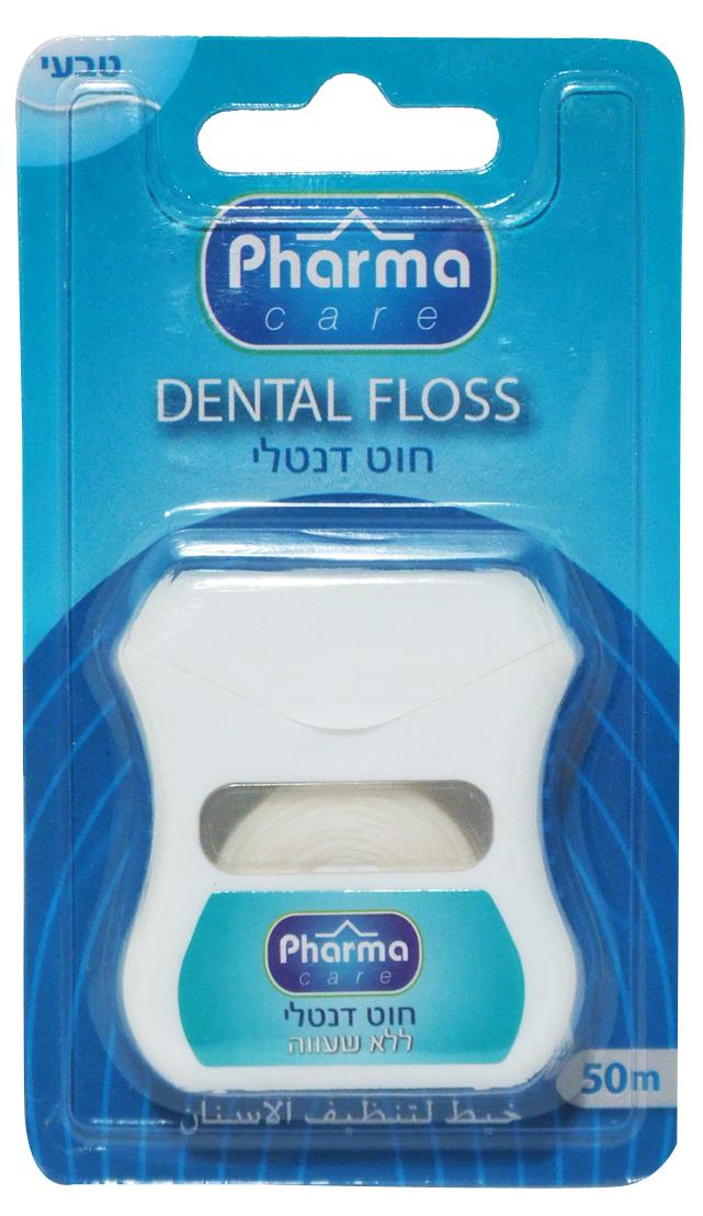 פארמה קאר חוט דנטלי ללא שעווה 50 מטר-pharm2u