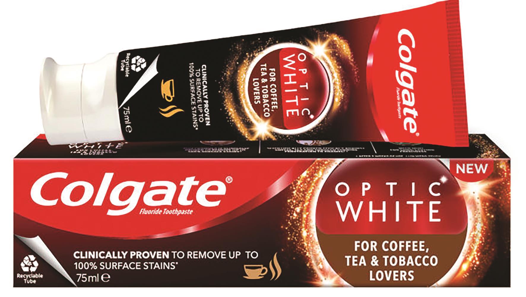 משחות שיניים - קולגייט אופטיק וויט לאוהבי קפה 75מל'