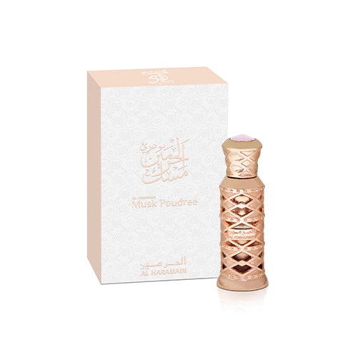 Al Haramain - Musk Poudree Perfume Oil Unisex 12ML - מאסק פודרה פרפיום אויל יוניסקס 12 מ"ל - אל הרמיין - pharm2u