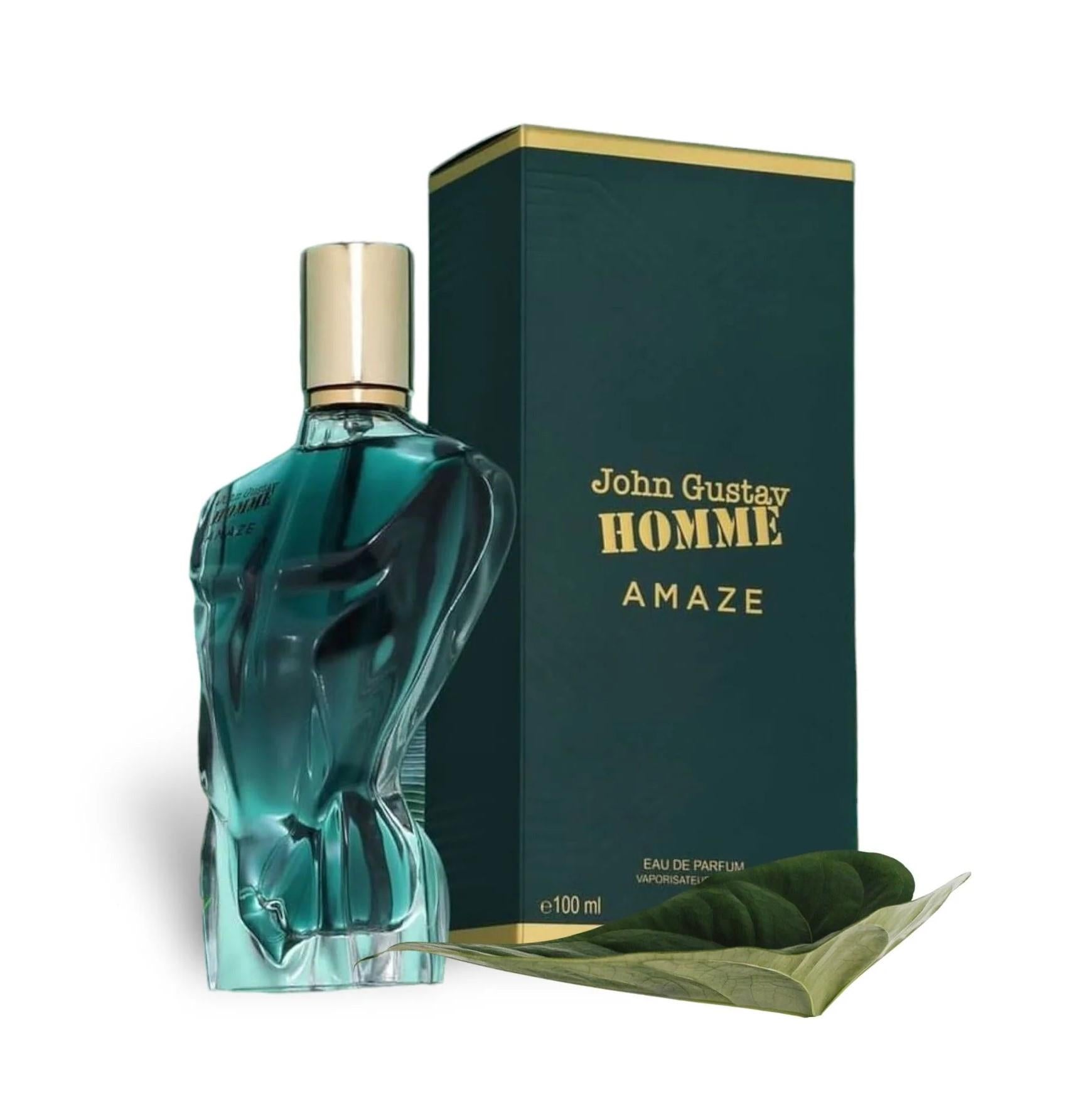 John Gustav+ Homme Amaze Fragrance World ג'ון גוסטב אמייז פרגרנס וורלדבושם לגבר א.ד.פ 100 מ"ל-pharm2u