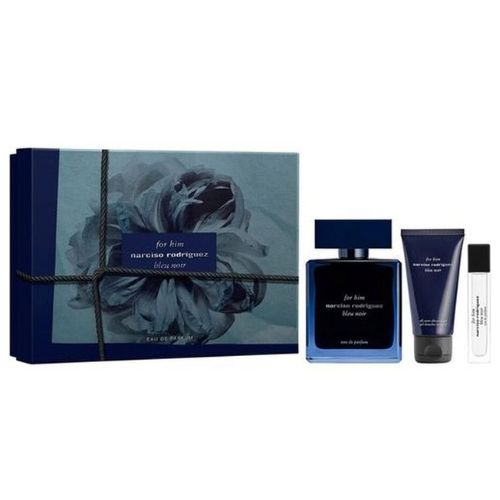 Narciso Rodriguez - Bleu Noir 3PCS EDP For Men 100ML + SG 50ML + Mini 10ML - בלו נואר מארז 3 חלקים אדפ לגבר 100 מ"ל + ג'ל רחצה 50 מ"ל + בושם מוקטן 10 מ"ל - נרסיסו רודריגז - pharm2u