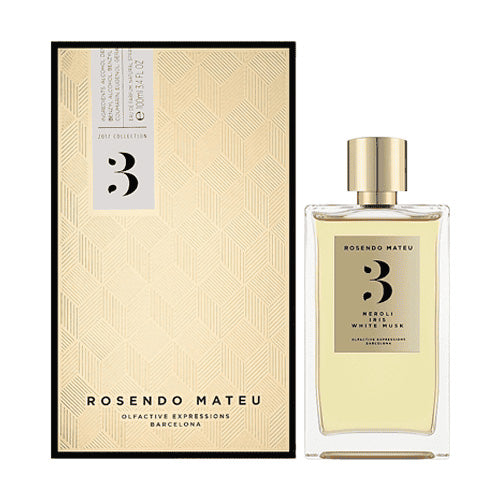 Rosendo Mateu - No 3 Neroli Iris White Musk EDP Unisex 100ML - מס' 3 נרולי איריס ווייט מאסק אדפ יוניסקס 100 מ"ל - רוסנדו מטאו - pharm2u
