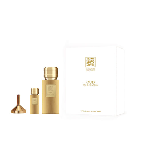 Signature - Oud 3PCS EDP Unisex 100ML + Mini 15ML + Funnel - אוד מארז 3 חלקים אדפ יוניסקס 100 מ"ל + בושם מוקטן 15 מ"ל + משפך - סיגנטור - pharm2u