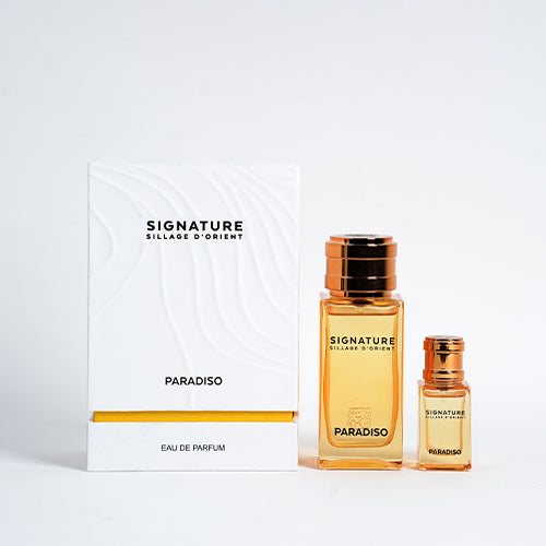 Signature - Paradiso 3PCS EDP Unisex 100ML + Mini 15ML + Funnel - פרדיסו מארז 3 חלקים אדפ יוניסקס 100 מ"ל + בושם מוקטן 15 מ"ל + משפך - סיגנטור - pharm2u