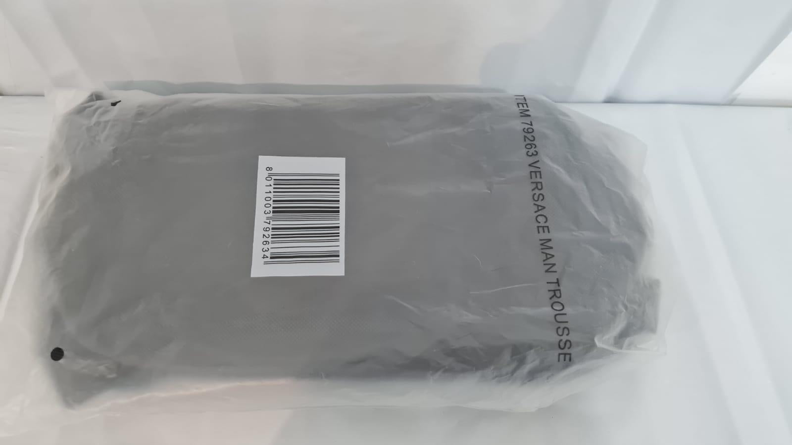 Versace Perfume תיק רחצה שחור לגבר עם 3 תאים 15*15*30-pharm2u