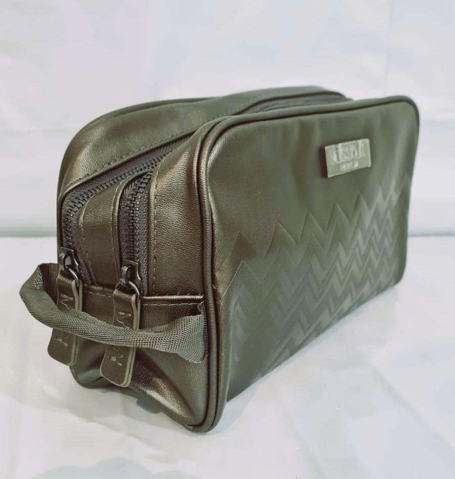 MISSONI PERFUME תיק נסיעה/רחצה ברונז לגבר 2 תאים 10*16*33 ס"מ-pharm2u