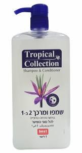 טרופיקל שמפו ומרכך 2ב1 1 ליטר - pharm2u 