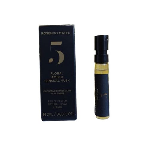 Samples - Rosendo Mateu - No 5 Floral Amber Sensual Musk EDP Unisex 2ML - דוגמיות - מס' 5 פלוראל אמבר סנשואל מאסק אדפ יוניסקס 2 מ"ל - רוסנדו מטאו