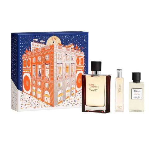 Hermes - Terre D'hermes 3PCS EDP Intense For Men 100ML + ASL 40ML + Mini 15ML - טר דה הרמס מארז 3 חלקים אדפ אינטנס לגבר 100 מ"ל + אפטרשייב לושן 40 מ"ל + בושם מוקטן 15 מ"ל - הרמס