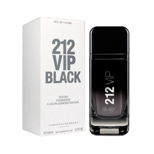 Tester - Carolina Herrera - 212 VIP Black EDP For Men 100ML - טסטר - 212 וי אי פי בלאק אדפ לגבר 100 מ"ל - קרולינה הררה