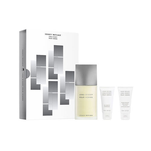 Issey Miyake - L'Eau D'Issey 3PCS EDT For Men + SG  + AFB לאו דאיסי מארז 3 חלקים אדט לגבר 125 מ"ל + ג'ל רחצה 50 מ"ל + אפטר שייב באלם 50 מ"ל - איסי מיאקי