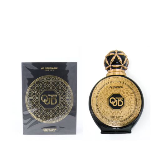 Perfumes - Al Haramain - Black Oud Extrait De Parfum For Men 100ML בלאק אוד אקסטרייט דה פרפיום לגבר 100 מ"ל - אל הרמיין