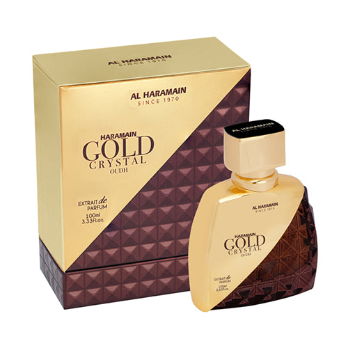 Al Haramain - Gold Crystal Oudh Extrait de Parfum For Men 100ML-גולד קריסטל אודה אקסטרייט דה פרפיום לגבר 100 מ"ל - אל הרמיין