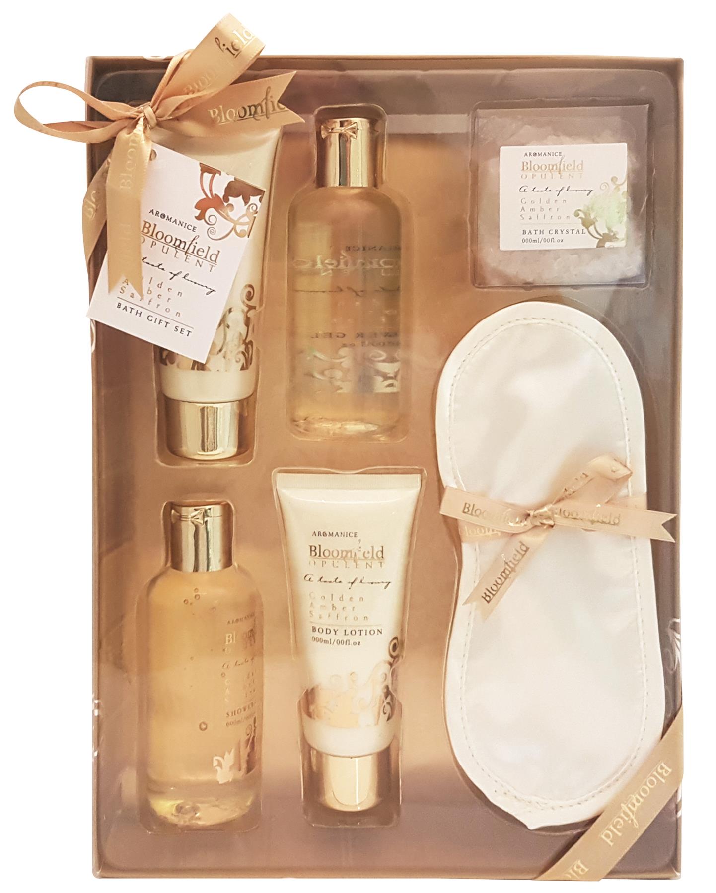 סטים ספא - בלומפילד סט 5 פריטים +כיסוי עיניים בקופסא