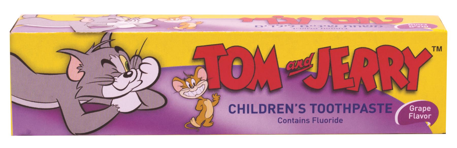 טום וגרי משחת שיניים ילדים ענבים
