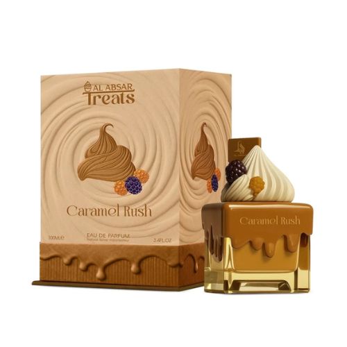 Al Absar - Treats Caramel Rush EDP Unisex 100ML - טריטס קרמל ראש אדפ יוניסקס 100 מ"ל - אל אבסאר - pharm2u 