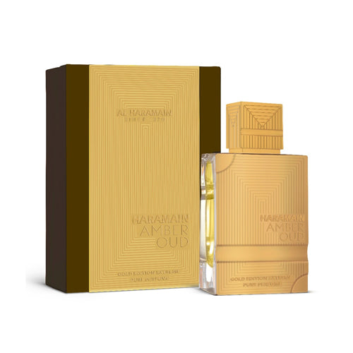 Al Haramain - Amber Oud Gold Edition Extreme Pure Perfume Unisex 60ML + Portable Refillable Mini Spray 10ML - אמבר אוד גולד אדישן אקסטרים פיור פרפיום יוניסקס 60 מ"ל + בקבוק מילוי 10 מ"ל - אל הרמיין - pharm2u 