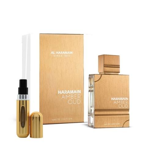 Al Haramain - Amber Oud White Edition EDP For Women 200ML + Portable Refillable Mini Spray 10ML - אמבר אוד ווייט אדישן אדפ לאישה 200 מ"ל + בקבוק מילוי 10 מ"ל - אל הרמיין - pharm2u 