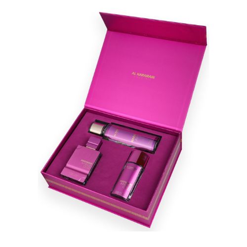 Al Haramain - Ultra Violet 3PCS EDP Unisex 75ML + 30ML + BS 250ML - אולטרה ויולט מארז 3 חלקים אדפ יוניסקס 75 מ"ל + בושם 30 מ"ל + ספריי גוף 250 מ"ל - אל הרמיין - pharm2u 