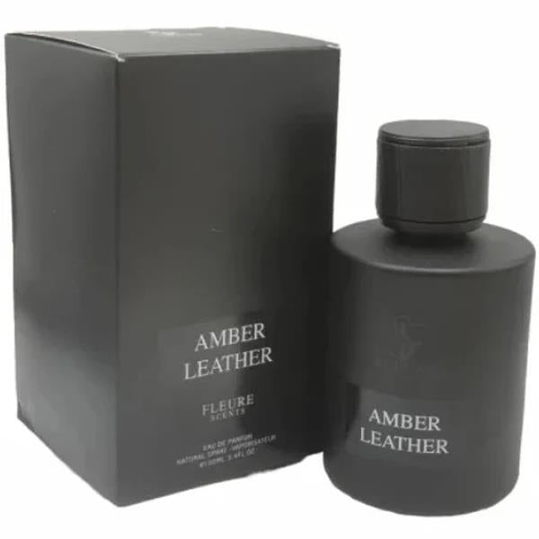 Amber Leather Fragrance Deluxe EDP 100 ml אמבר לדר פרגרנס דלוקס בושם לגבר א.ד.פ - pharm2u 