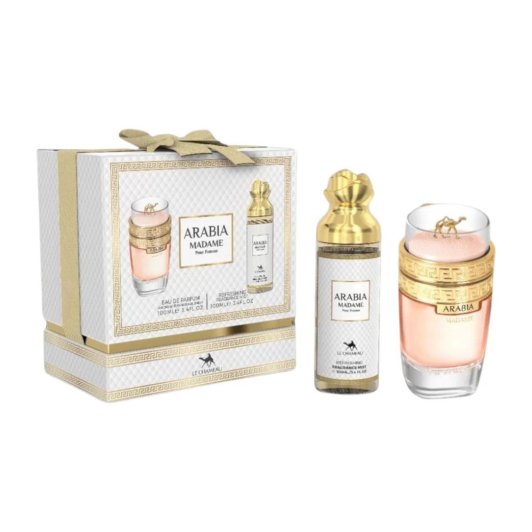 Arabia Madame Pour Femme EDP 100ml  ארביה לה שאמו סט של בושם 100 מ"ל ומי גוף