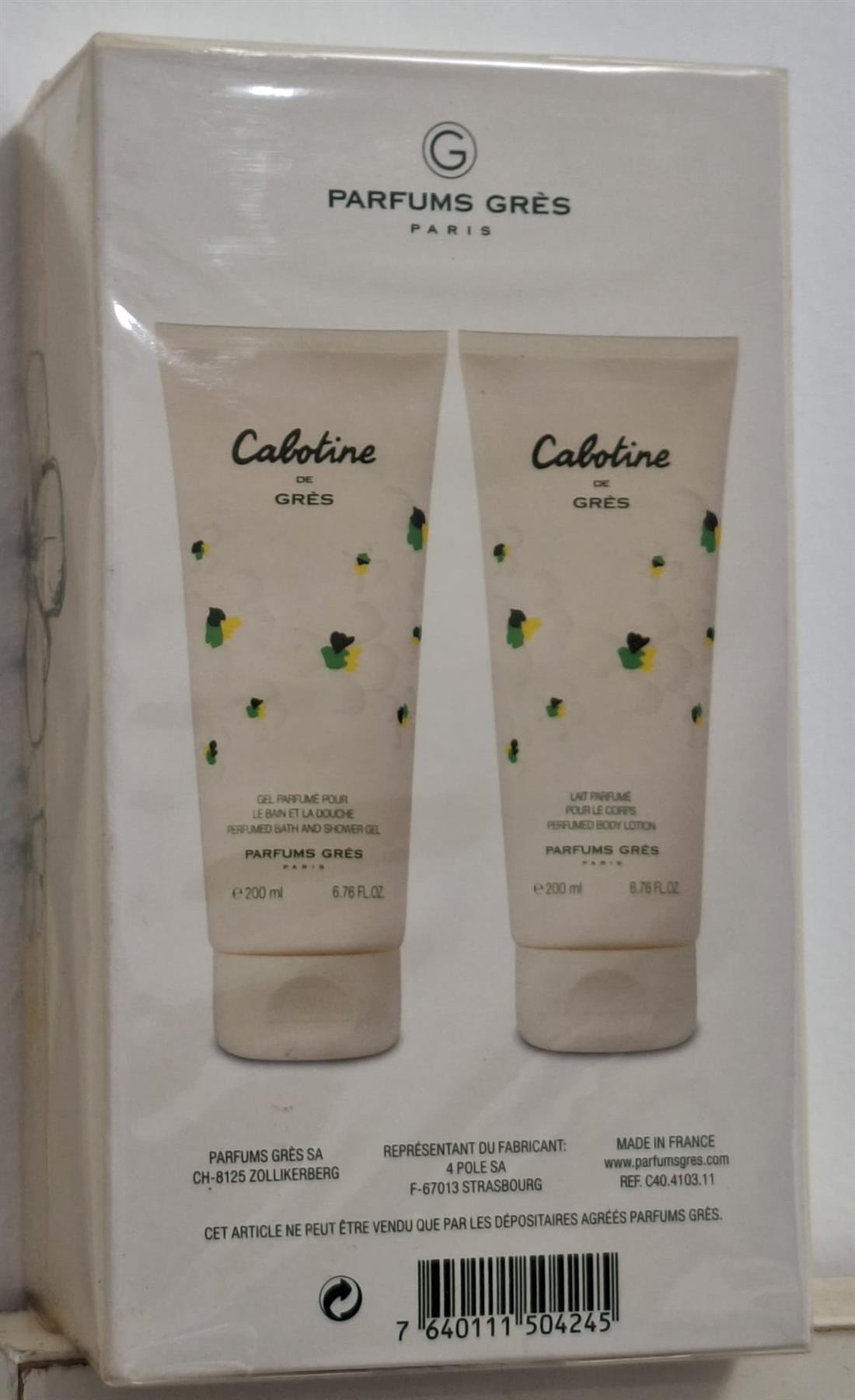 Cabotine De Gres Body Lotion+Purfumed bath & shower gel סט קבוטין קרם גוף+ג'ל רחצה מבושם 200 מ"ל כל אחת-pharm2u