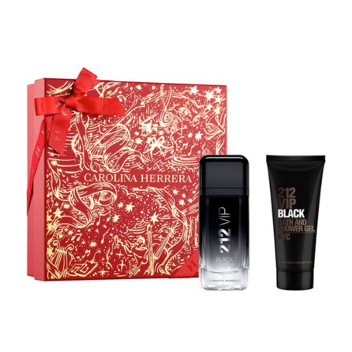 Carolina Herrera - 212 VIP Black 2PCS EDP For Men 100ML + Shower Gel 100ML - 212 וי אי פי בלאק מארז 2 חלקים אדפ לגבר 100 מ"ל + ג'ל רחצה 100 מ"ל - קרולינה הררה - pharm2u 