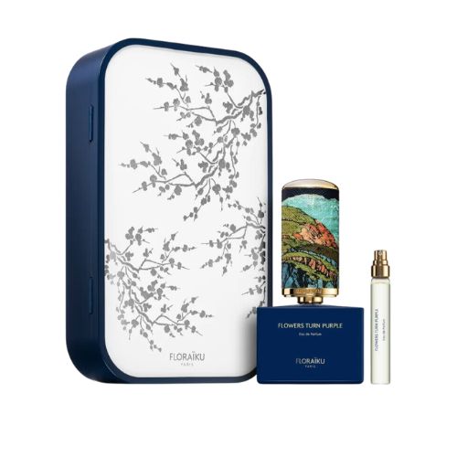 Floraiku Paris - Flowers Turn Purple 2PCS EDP Unisex 50ML + Mini 10ML - פלאוורס טרן פרפל מארז 2 חלקים אדפ יוניסקס 50 מ"ל + בושם מוקטן 10 מ"ל - פלורייקו פריז - pharm2u 