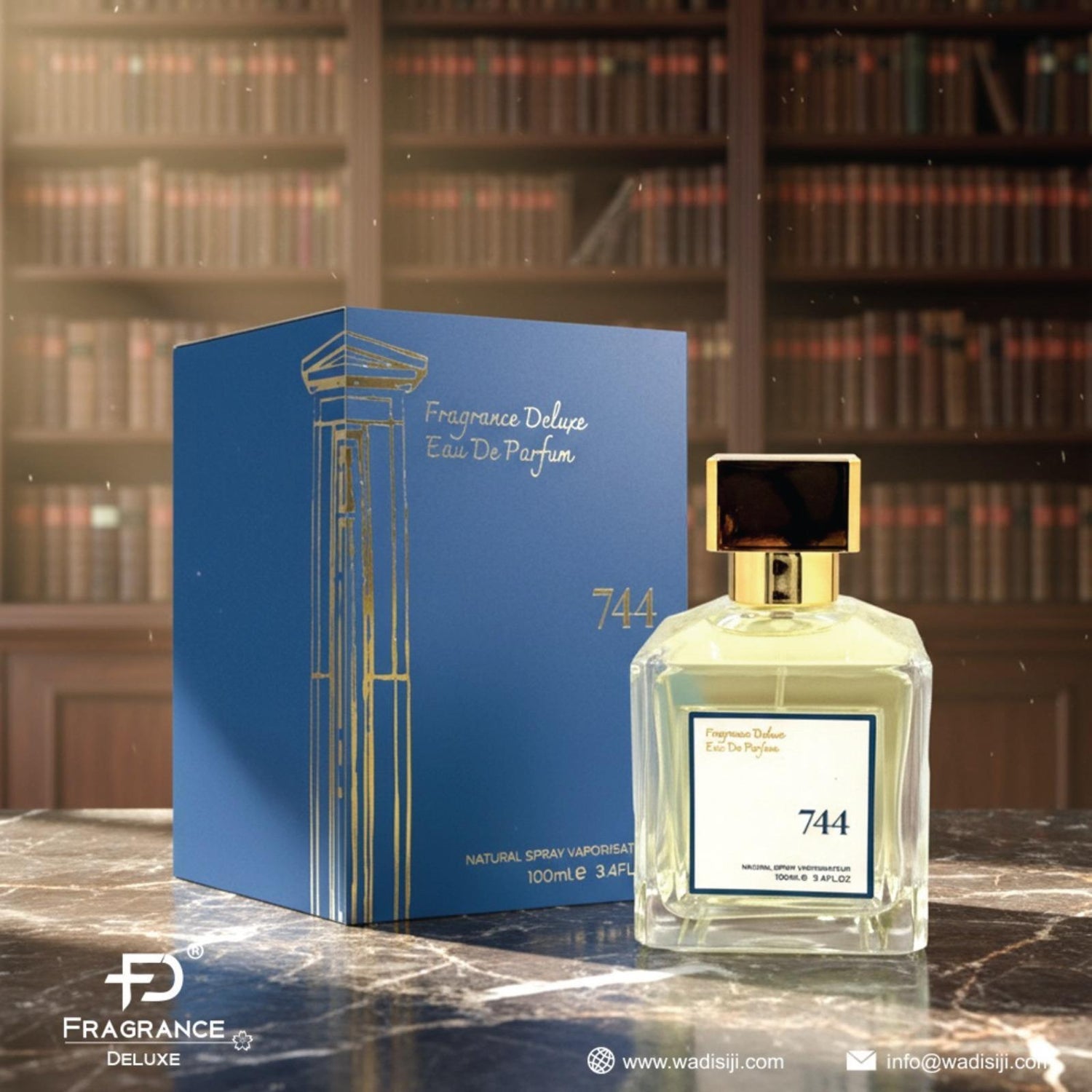 Fragrance Deluxe 744 EDP 100ml  פרגרנס דלוקס בושם יוניסקס  744 - pharm2u 