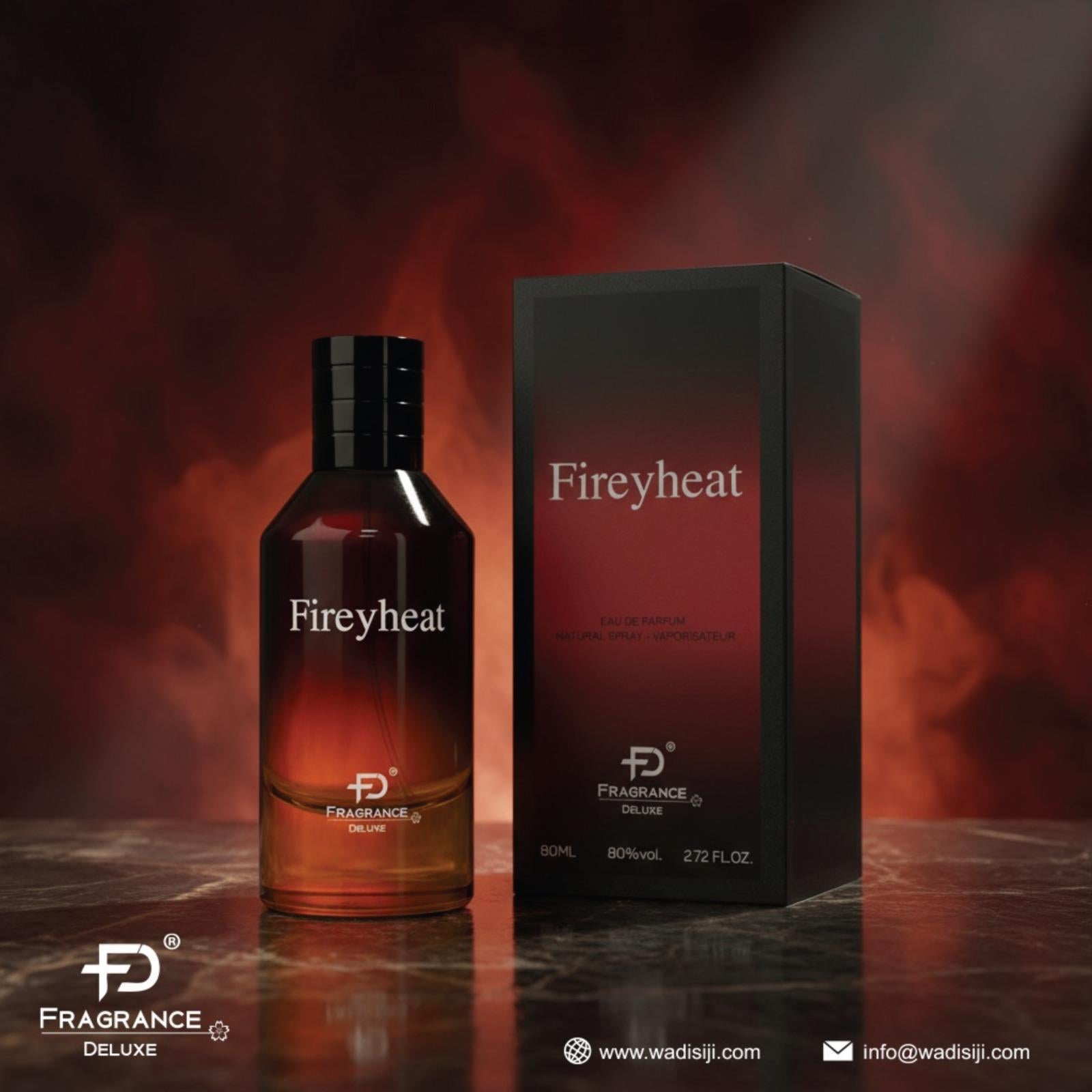 Fragrance Deluxe Fireyheat EDP 80ml פרגרנס דלוקס פייריהיט בושם לגבר - pharm2u 