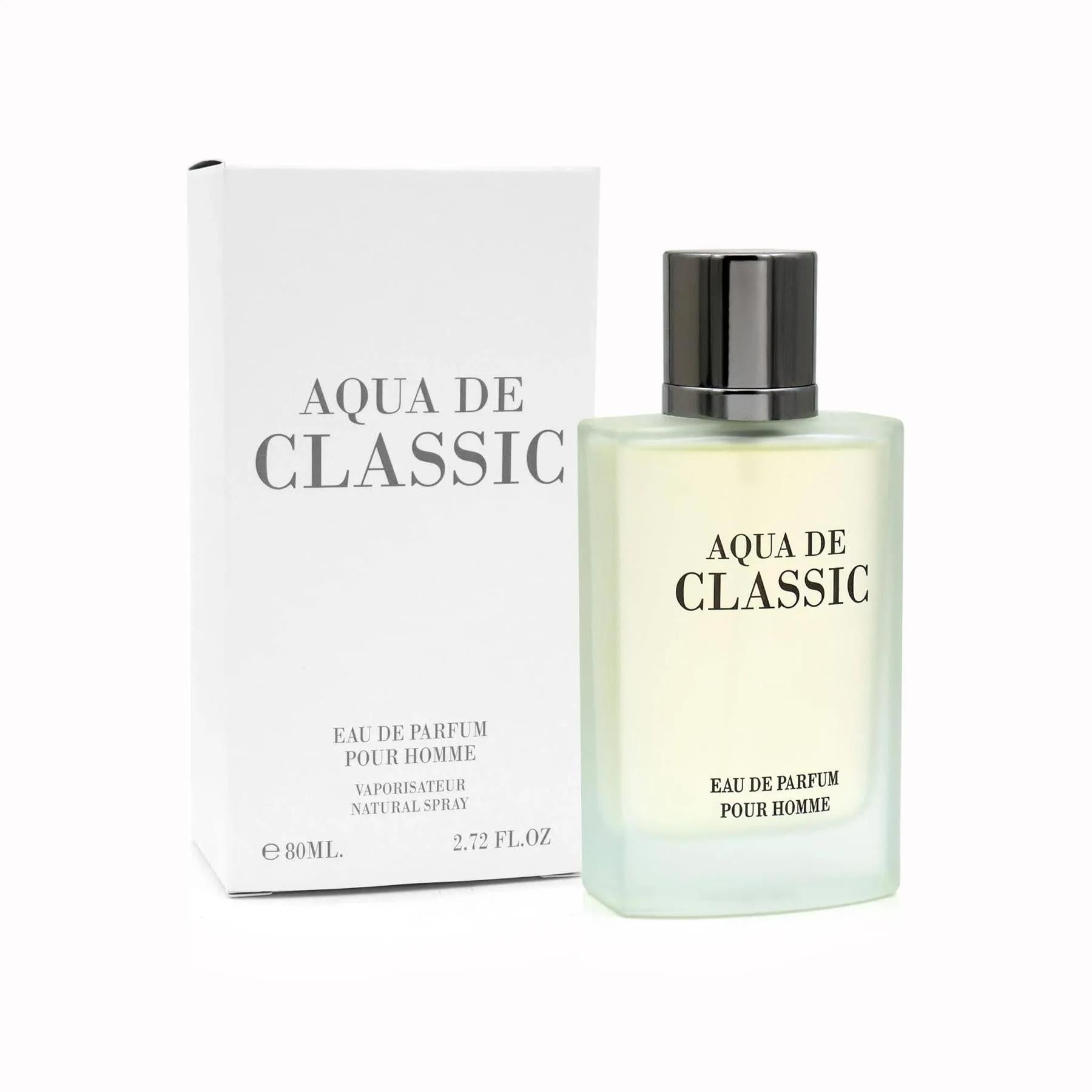 Fragrance World Aqua De Classic EDP 80ml   פרגרנס וורלד אקווה דה קלאסיק לגבר - pharm2u 