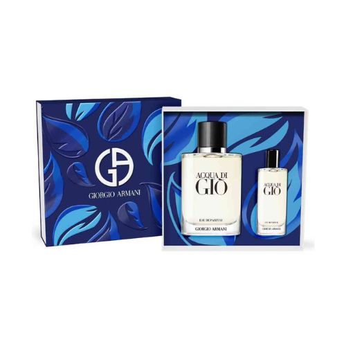 Giorgio Armani - Acqua Di Gio 2PCS EDP For Men 100ML + Mini 15ML - אקווה דה ג'יאו מארז 2 חלקים אדפ לגבר 100 מ"ל + בקבוק מוקטן 15 מ"ל - ג'ורג'יו ארמני - pharm2u 