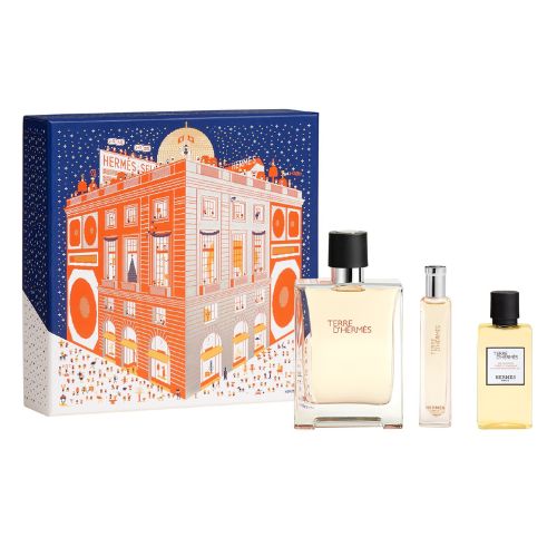 Hermes - Terre D'hermes 3PCS EDT For Men 100ML + SG 40ML + Mini 15ML - טר דה הרמס מארז 3 חלקים אדט לגבר 100 מ"ל + ג'ל רחצה 40 מ"ל + בושם מוקטן 15 מ"ל - הרמס - pharm2u 