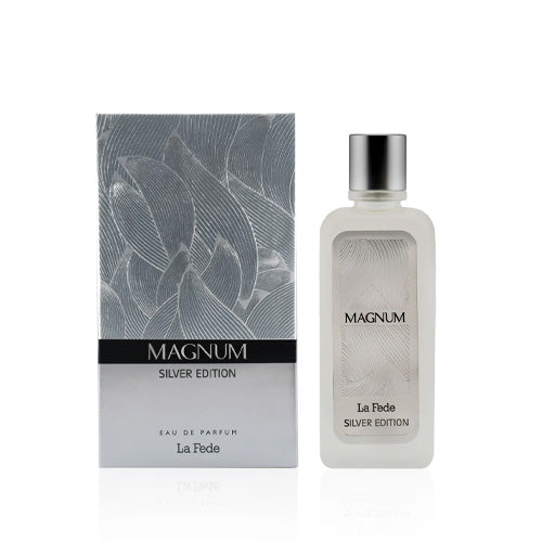 Khadlaj - La Fede Magnum Silver Edition EDP For Men 100ML - לה פדה מגנום סילבר אדישן אדפ לגבר 100 מ"ל - קאדלאג' - pharm2u 