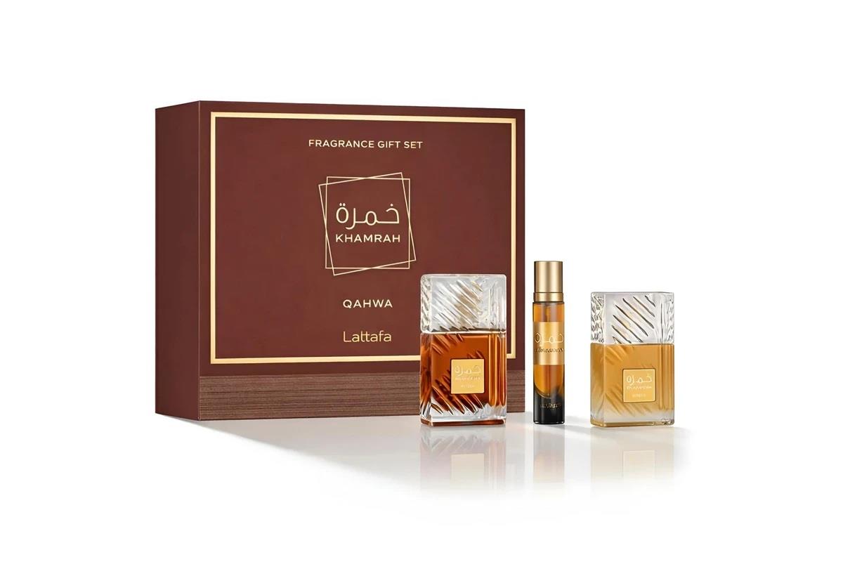 Lattafa Khamrah Qahwa 3 pcs Gift Set לטאפה קאמרה קאהווה מארז 3 חלקים - pharm2u