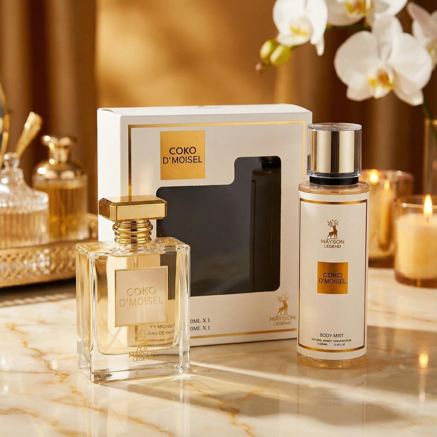 Mayson Legend Coko D'Moisel EDP 100ml + Body Mist 250ml  מייסון לג'נד קוקו דמויזל סט לאישה - pharm2u 