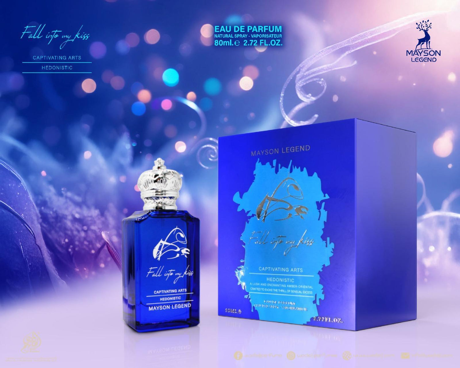 Mayson Legend Fall Into My Kiss EDP 80ml מייסון לג'נד פול אינטו יור קיס בושם יוניסקס - pharm2u 
