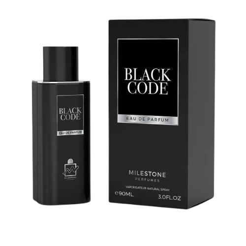 Milestone - Black Code EDP For Men 90ML - בלאק קוד אדפ לגבר 90 מ"ל - מילסטון - pharm2u 