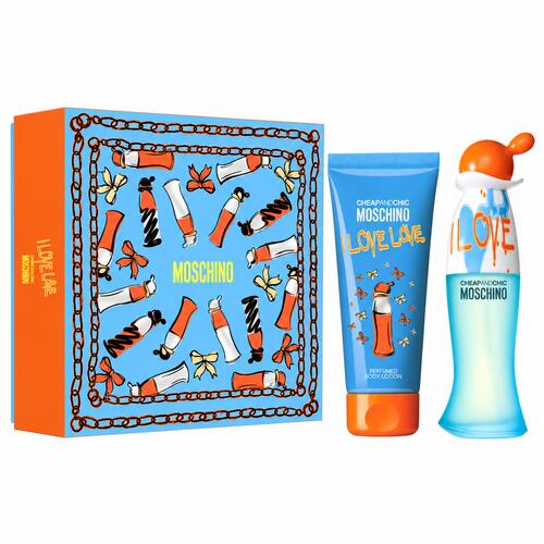 Moschino - Cheap And Chic I Love Love 2PCS EDT For Women 50ML + Body Lotion 100ML - צ'יפ אנד שיק איי לאב לאב מארז 2 חלקים אדט לאישה 50 מ"ל + תחליב גוף 100 מ"ל - מוסקינו - pharm2u