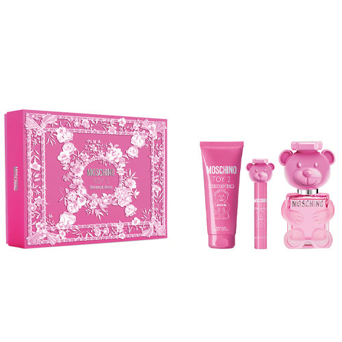 Moschino - Toy 2 Bubble Gum 3PCS EDT For Women 100ML + BL 100ML + Mini 10ML - טוי 2 באבל גאם מארז 3 חלקים אדט לאישה 100 מ"ל + קרם גוף 100 מ"ל + בושם מוקטן 10 מ"ל - מוסקינו - pharm2u