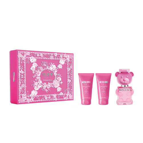 Moschino - Toy 2 Bubble Gum 3PCS EDT For Women 50ML + BL 50ML + SG 50ML - טוי 2 באבל גאם מארז 3 חלקים אדט לאישה 50 מ"ל + קרם גוף 50 מ"ל + ג'ל רחצה 50 מ"ל - מוסקינו - pharm2u