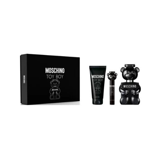Moschino - Toy Boy 3PCS EDP For Men 100ML + SG 100ML + Mini 10ML - טוי בוי מארז 3 חלקים אדפ לגבר 100 מ"ל + ג'ל רחצה 100 מ"ל + בושם מוקטן 10 מ"ל - מוסקינו - pharm2u 