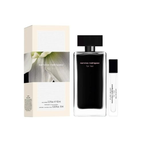 Narciso Rodriguez - For Her 2PCS EDT For Women 100ML + Mini Pure Musc EDP 10ML - פור הר מארז 2 חלקים אדט לאישה 100 מ"ל + פיור מאסק אדפ 10 מ"ל - נרסיסו רודריגז - pharm2u