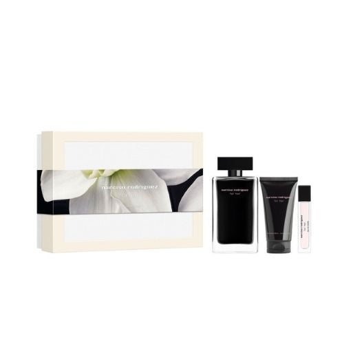 Narciso Rodriguez - For Her 3PCS EDT For Women 100ML+ BL 50ML + Mini 10ML - פור הר מארז 3 חלקים אדט לאישה 100 מ"ל + קרם גוף 50 מ"ל + בושם מוקטן 10 מ"ל - נרסיסו רודריגז - pharm2u