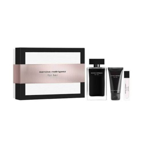Narciso Rodriguez - For Her 3PCS EDT For Women 50ML + BL 50ML + Mini 7.5ML - פור הר מארז 3 חלקים אדט לאישה 50 מ"ל + קרם גוף 50 מ"ל + בושם מוקטן 7.5 מ"ל - נרסיסו רודריגז - pharm2u