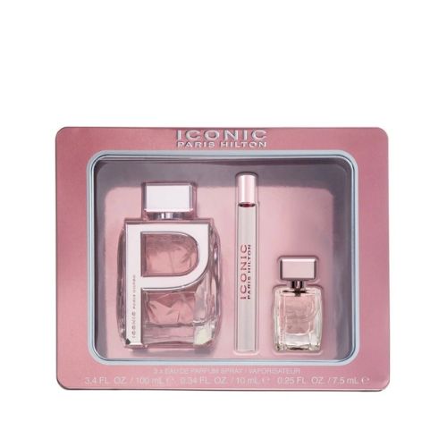 Paris Hilton - Iconic 3PCS EDP For Women 100ML + Mini 10ML + Mini 7.5ML - אייקוניק מארז 3 חלקים אדפ לאישה 100 מ"ל + בושם מוקטן 10 מ"ל + בושם מוקטן 7.5 מ"ל - פאריס הילטון - pharm2u 
