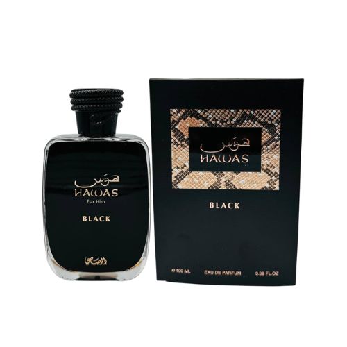 Rasasi - Hawas Black EDP For Men 100ML - הוואס בלאק אדפ לגבר 100 מ"ל - רסאסי - pharm2u 