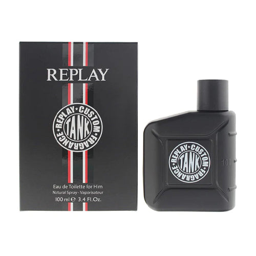 Replay - Tank Custom For Him EDT For Men 100ML - טנק קסטום פור הים אדט לגבר 100 מ"ל - ריפליי - pharm2u 