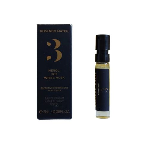 Samples - Rosendo Mateu - No 3 Neroli Iris White Musk EDP Unisex 2ML - דוגמיות - מס' 3 נרולי איריס ווייט מאסק אדפ יוניסקס 2 מ"ל - רוסנדו מטאו - pharm2u 